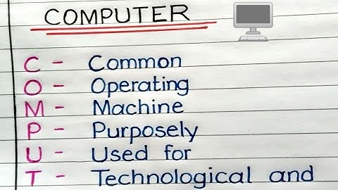 Full Form Of Computer 🖥 In English ll Computer Full Form ll