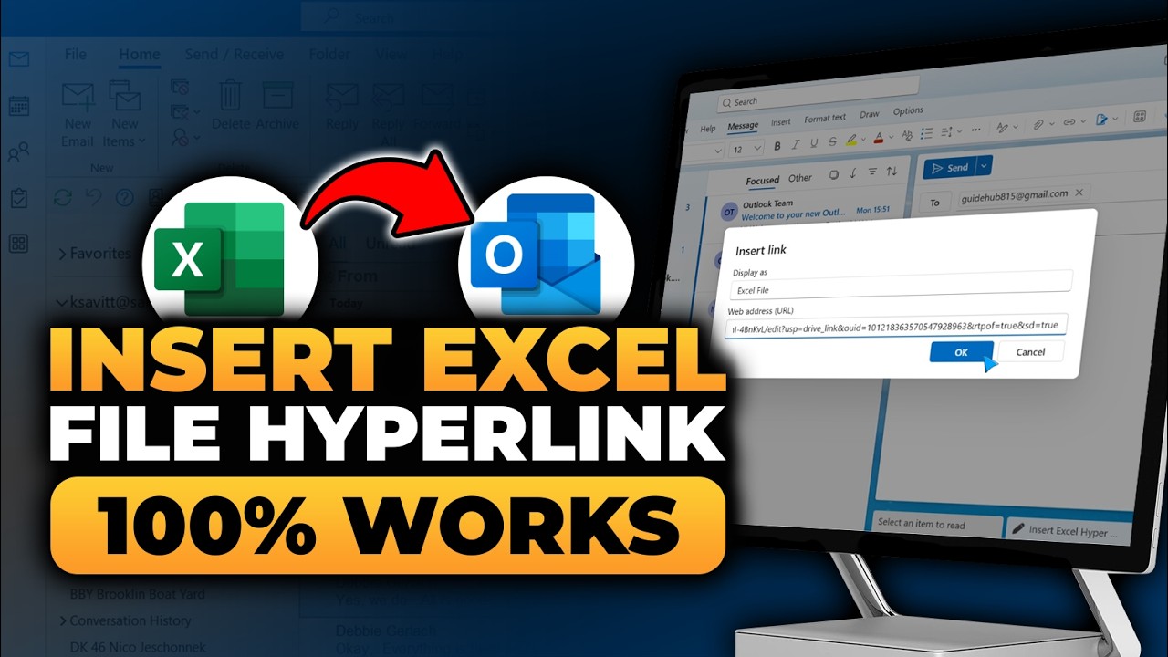 How To Insert Excel File Hyperlink in Outlook (𝟮𝟬𝟮𝟲) | 100% WORKS | NO ...