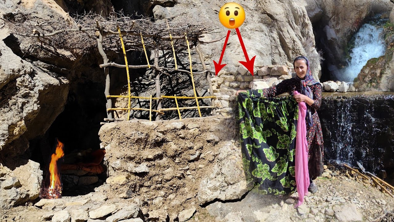 Operator's generosity: Pregnant mother transforms cave into safe haven next to mysterious spring😲