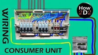 how to wire consumer unit  wiring dual split consumer unit fuse box wired explained tutorial rcd mcb