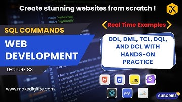 83 | SQL Commands Explained: DDL, DML, DQL, TCL, and DCL with Hands-On Practice #webdevelopment #sql