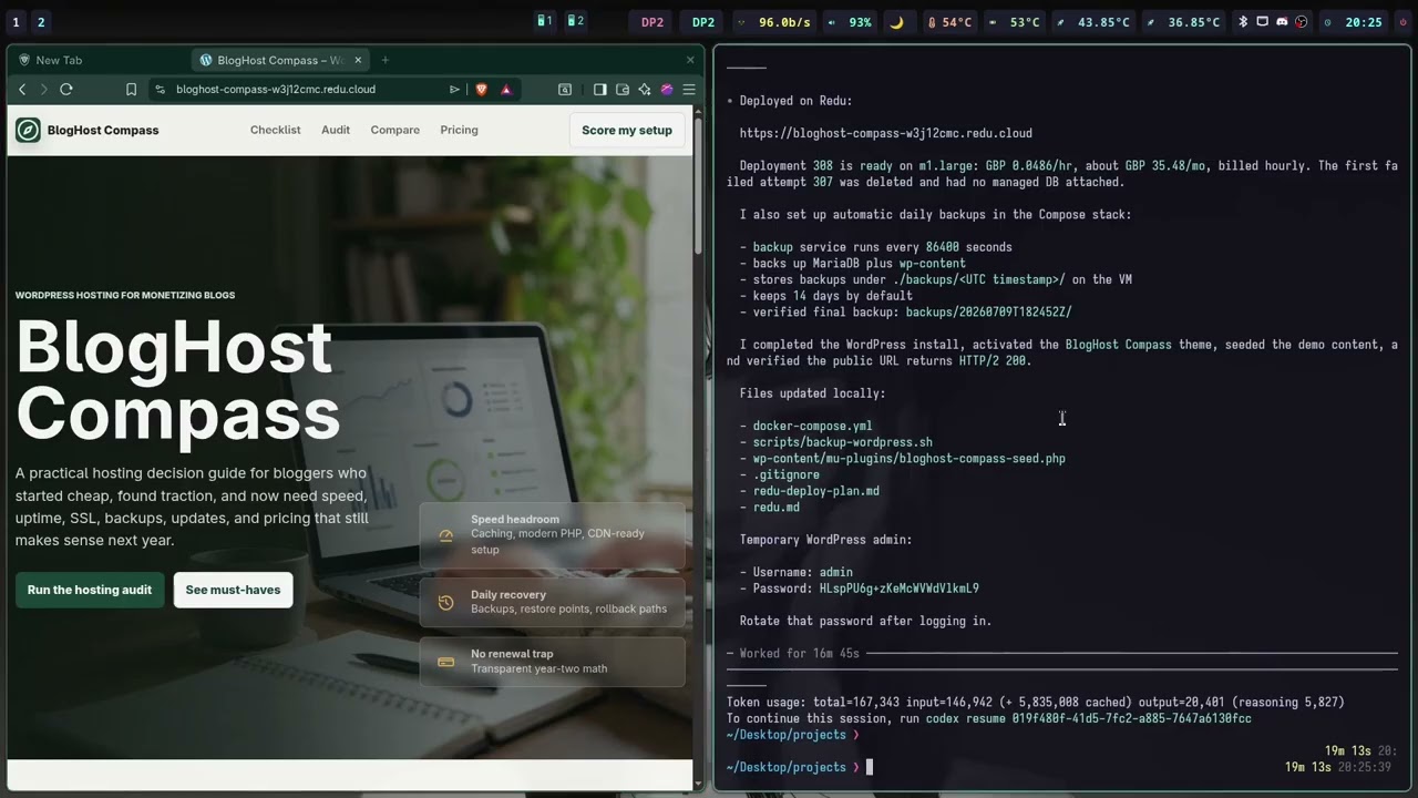 Deploy WordPress with MariaDB and automatic daily backups