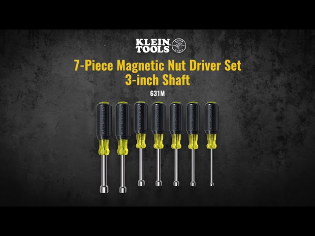 6 PCS SAE Hollow Shaft Magnetic Nut Driver Set - 1/4" To 9/16", 5-Inch Extended Reach, Color Coded, Impact Rated