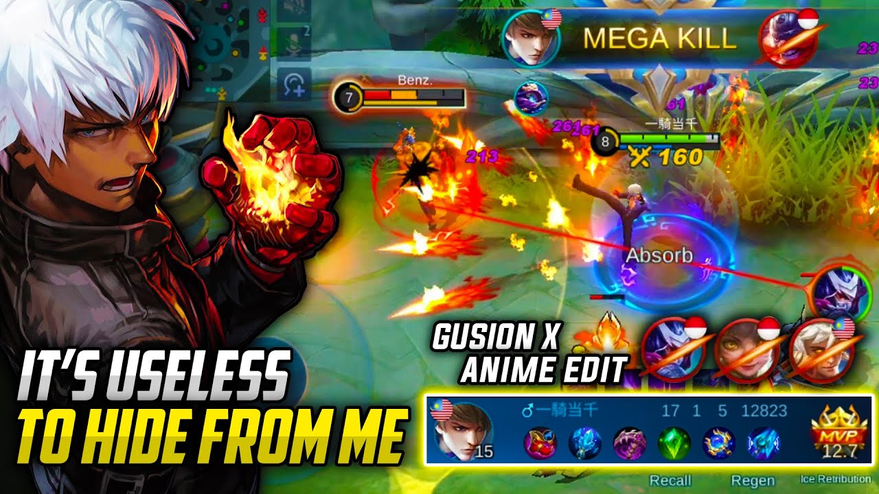 WHEN GUSION GO BEAST MODE 🔥 | GUSION X ANIME EDIT | Gusion Gameplay | MLBB