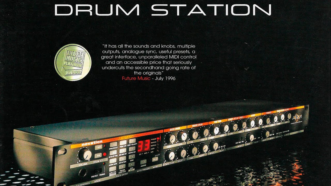 希少！Novation DrumStation 本体 ハードウェア音源 Novation Drum Station v2 (1996) Drum Synthesizer - YouTube