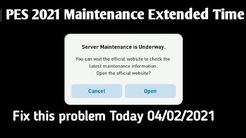 PES 2021 Mobile Server Maintenance Underway Extended. When Play this game to fix this Problem