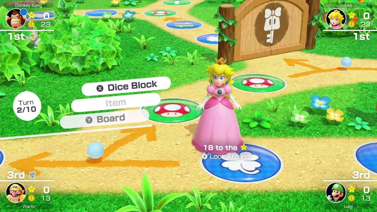 Mario Party Superstars - #9: Woody Woods - Peach, Wario, Donkey Kong, Luigi (Nintendo 64 Minigames)