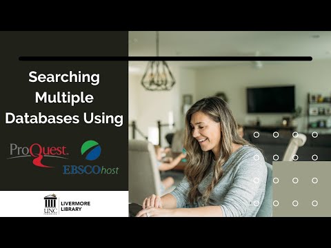 Multiple Database Searching--EBSCO and ProQuest