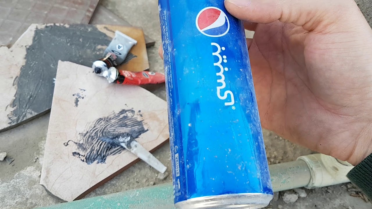 تصليح ثقب في خزان حديد ( تنك ماء)