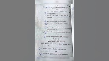 pyq of financial markets and institutions of Kumaon university for 2019