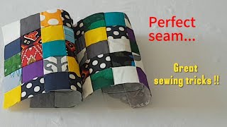 Sew small scraps with perfect seams and joints made scraps box/basket/DIY sewing ideas