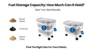 20-40 lbs Wood Pellet Storage Container Capacity Test | Medium & Large Size
