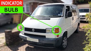 How to replace front indicator bulb on VW T4 Transporter