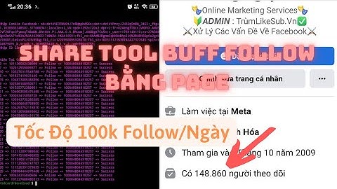 Share Tool Buff Follow Bằng Page Tốc Độ 100k Follow/Ngày | Ib Để Nhận 1k Follow Free |Sáng Developer