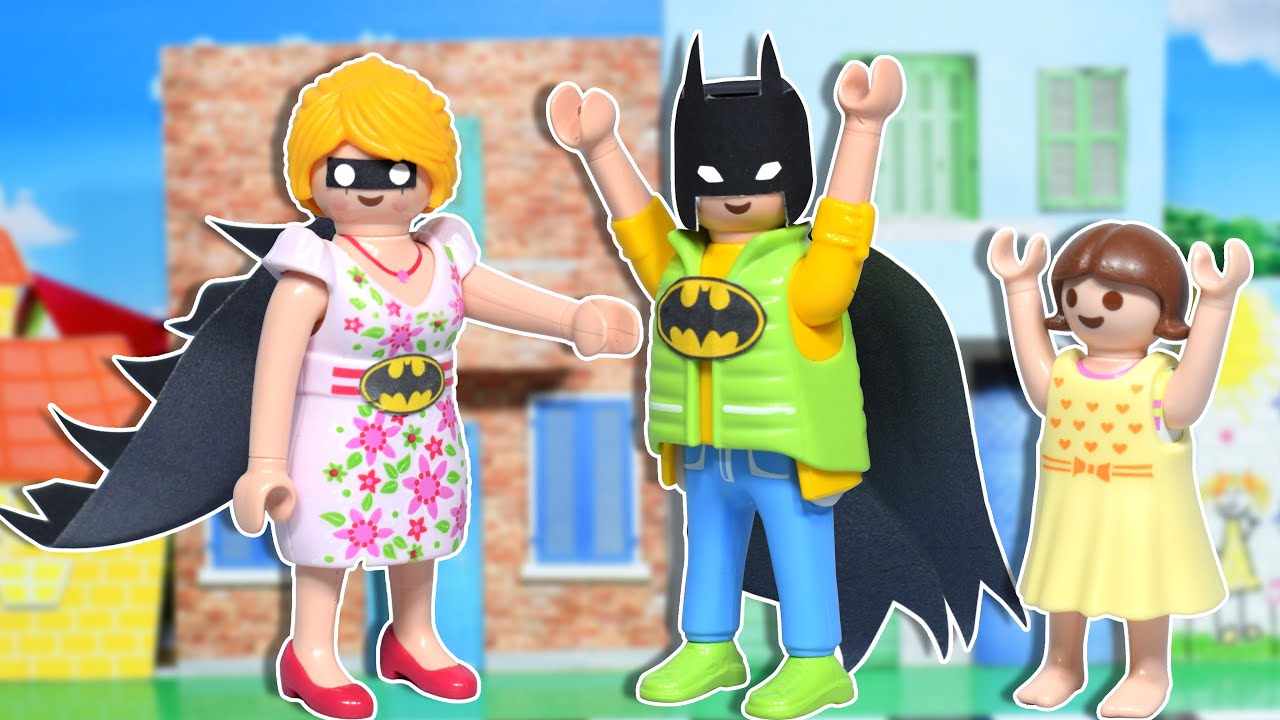 بابا و ماما عملوا نفسهم بات مان يا ترى حصل ايه - عائلة ساندي - قصص اطفال