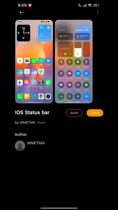iOS Status Bar V2 Mtz #ios #shorts #miui #hyperos