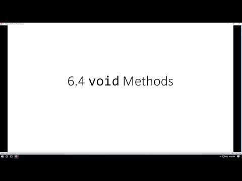 6.4 void Methods