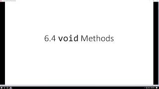 6.4 void Methods
