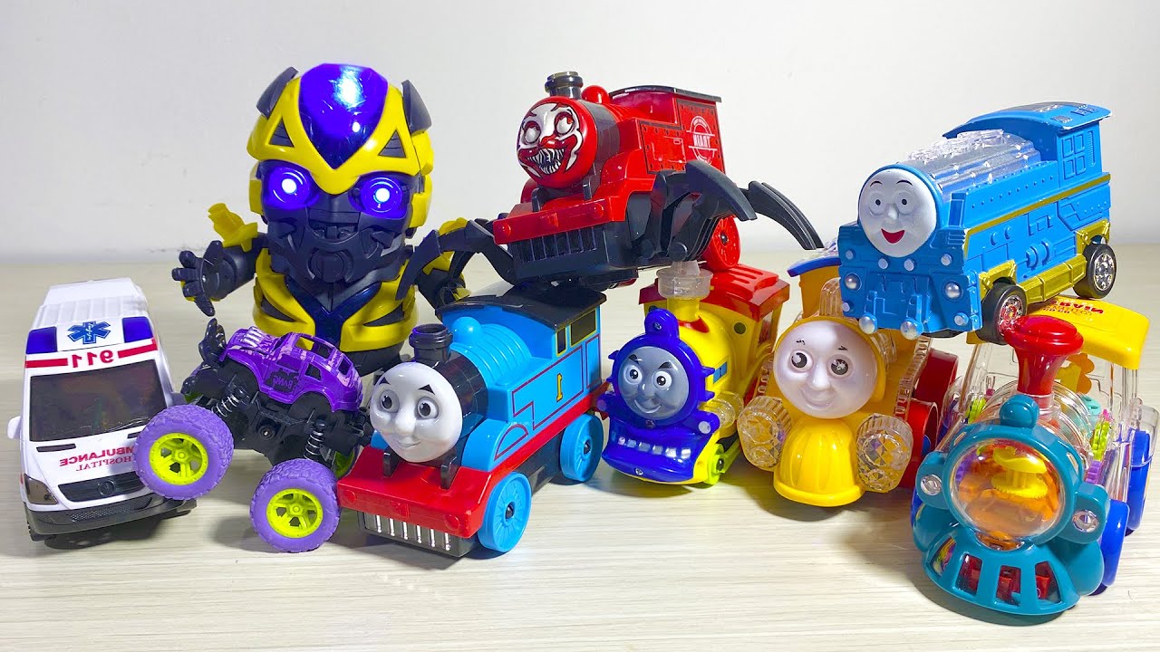 Satisfying with Unboxing HABA Transport Vehicles Thomas Train Ambulance Fire Truck Rescue | ASMR