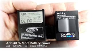 AEE S70 vs GoPro 3+: the physical