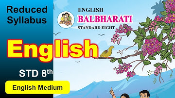 8th English Reduced Syllabus 2021-22 Maharashtra Board | 8th English cancelled syllabus 2021-22