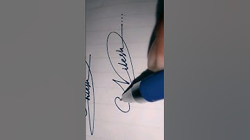 Nilesh Name Signature Styles #ytshort