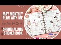 MONTHLY PLAN WITH ME | HAPPY PLANNER | PINK &amp; PURPLE FLORALS | @liveloveposh | JustRachelleW