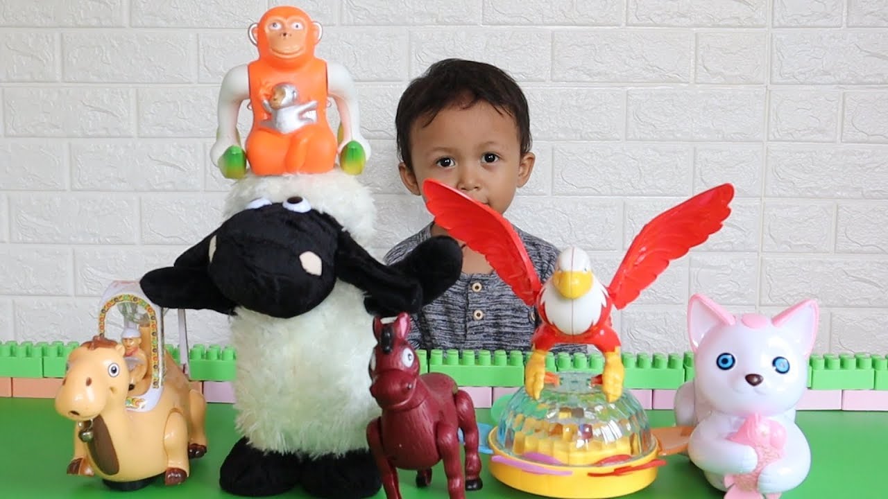 Mainan Domba, Unta, Orangutan, Kucing, Keledai dan Burung Elang - Bermain dan Belajar