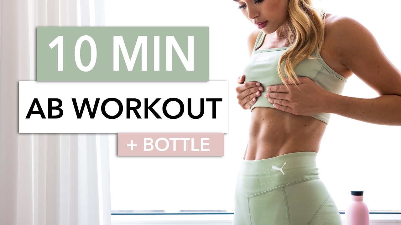 10 MIN AB WORKOUT + BOTTLE / or a small weight, extra resistance & special exercises I Pamela Re