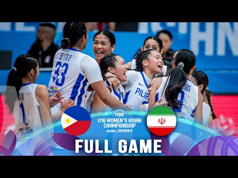 FINAL: Philippines v Iran | Full Basketball Game | FIBA U16 Women's Asian Championship 2023 - Div. B