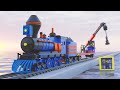 Lego Train Police Rescue - Lego Police thief cartoon for kids - Choo choo train kids videos