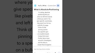 What is Absolute Positioning?
