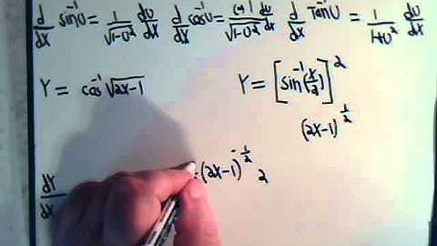 Inverse Trig. Functions: Derivatives Example 1
