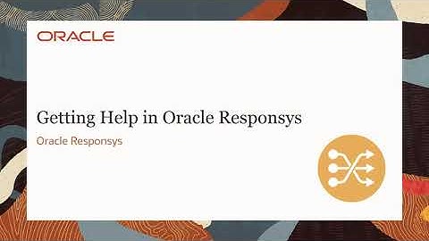 Oracle Responsys - Getting Help in Oracle Responsys