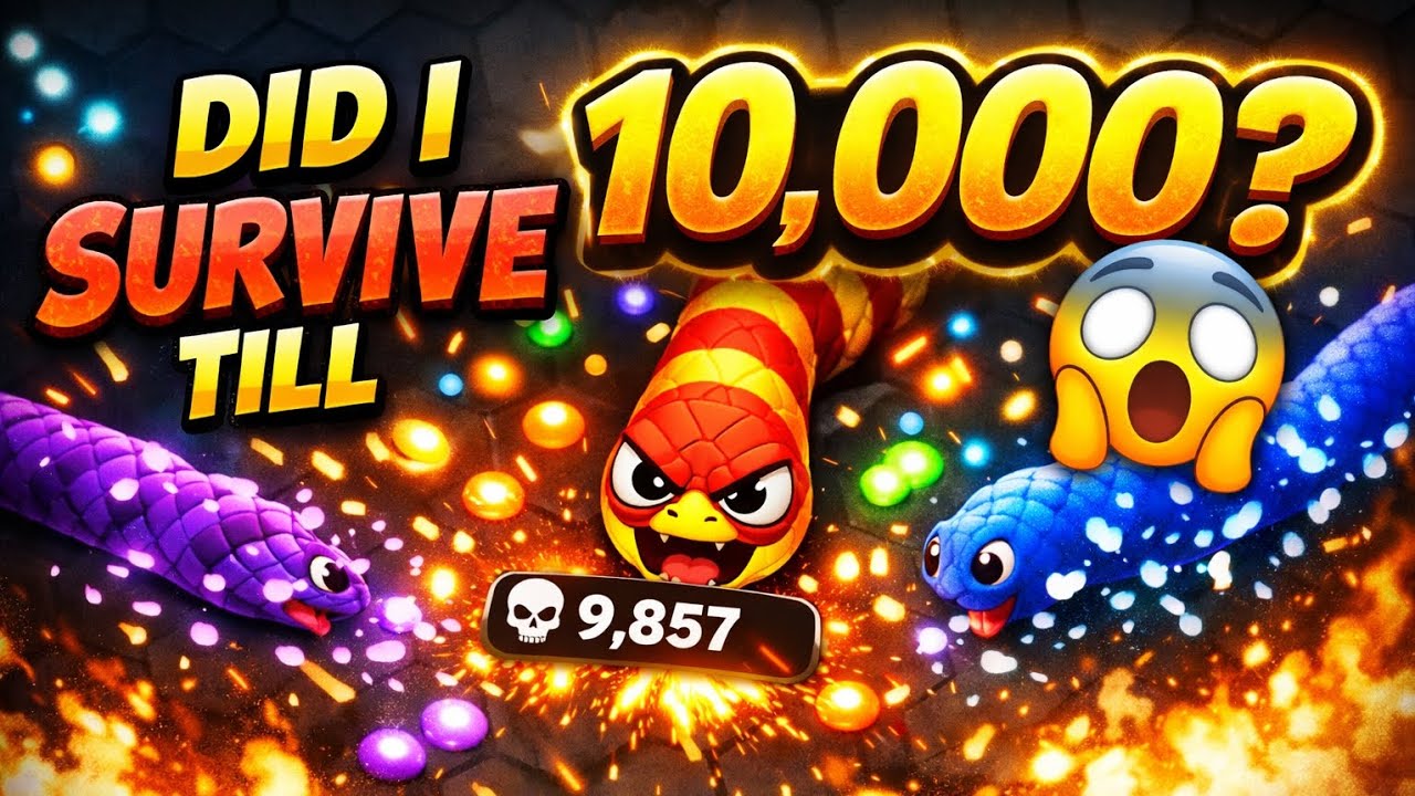 Snake.io  0 to 10,000 Score in 6 Minutes Challenge… Did I Survive? #challenge #gaming #viralvideo 