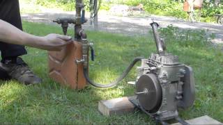 70cc 4 stroke engine hot tube conversion with gasoline vapor carburetor