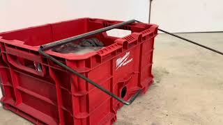 Easy to make handle for the  Milwaukee Packout crate!
