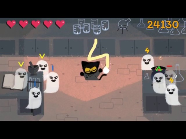 Halloween Google Doodle treats searchers to Magic Cat Academy game