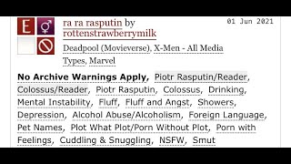 Rasputin as AO3 titles