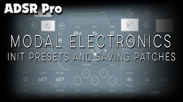 Initialize preset and saving your patches on the Modal Electronics Craft App