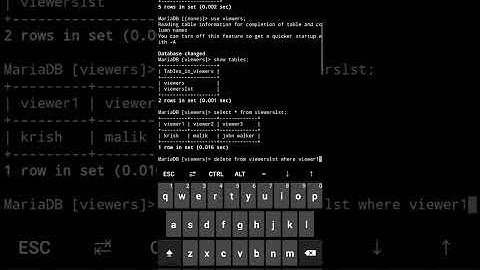 How to delete a data from a table using mysql #shorts
