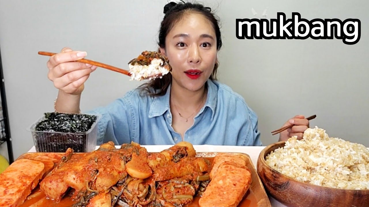 밥도둑🔥총각무지짐에 푹~익은 갓김치까지 넣어서 총각무갓김치찜 🍚대왕밥 먹방 Korean Food Braised Kimchi(Kimchi-Jjim)Mukbang eating show