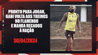 Pronto para jogar, Gabi volta aos treinos no Flamengo e manda recado à Nação