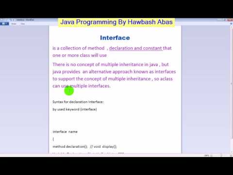 Interface in java :: فێربونی پرۆگرامسازی جاڤا