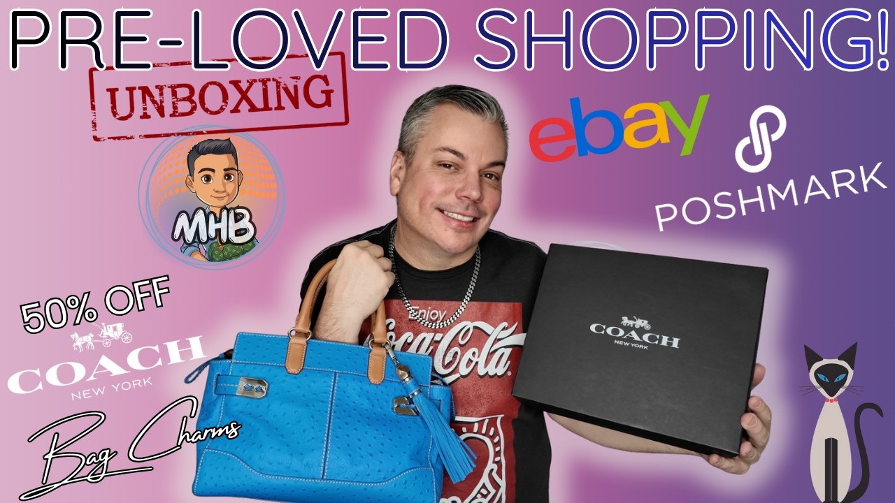 Распаковка 3 подержанных сумок и брелоков для сумок Coach!