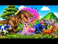 Caught in the Magic Tree Dinosaur Stampede | All Animals