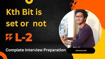 L2-Check whether K-th bit is set or not || Bit manipulation #breakingbits #dsa #codinginterviews