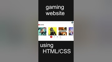 new gaming website using HTML&CSS