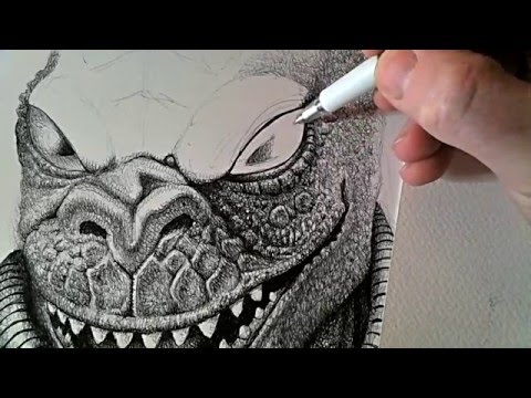 Bounty Hunter Greyscale Sketch Monster