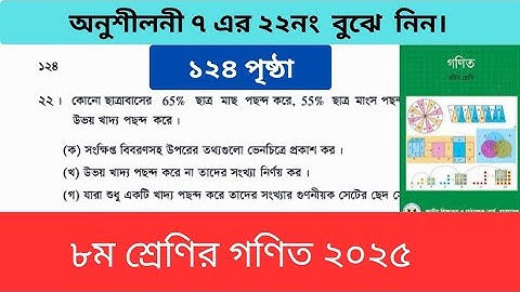 অনুশীলনী ৭(সেট) এর ২২ নং।৮ম শ্রেণির অধ্যায় ৭।Class 8 Math 2025।Chapter 7